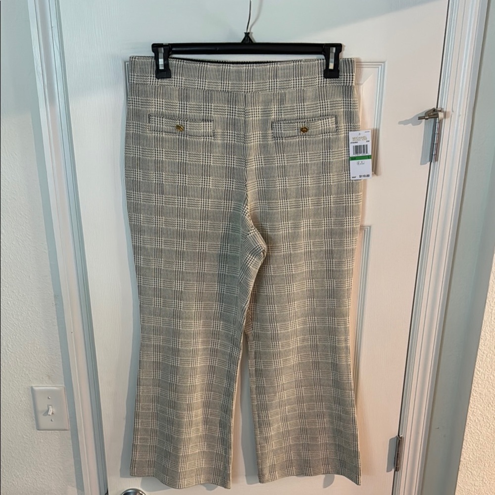 MICHAEL Michael Kors Tan and White Cropped Pants